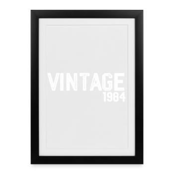 vintage 1984 - Affiche encadrée (27 × 37 cm) - noir - Devant