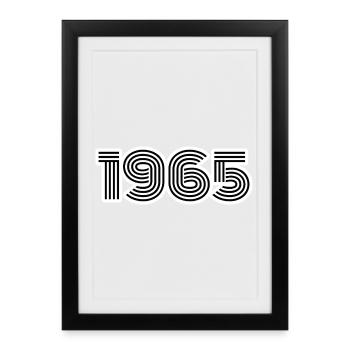 Né en 1965 - Affiche encadrée (27 × 37 cm) - noir - Devant