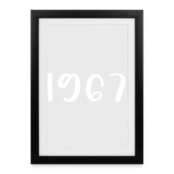 1967 Édition limitée 59e anniversaire 1967 - Affiche encadrée (27 × 37 cm) - noir - Devant