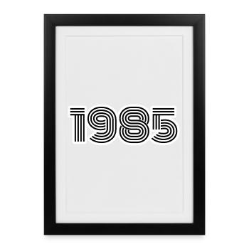 1985 - Affiche encadrée (27 × 37 cm) - noir - Devant
