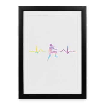 Battement de cœur de Boulderer Bloc Bloc - Affiche encadrée (27 × 37 cm) - noir - Devant