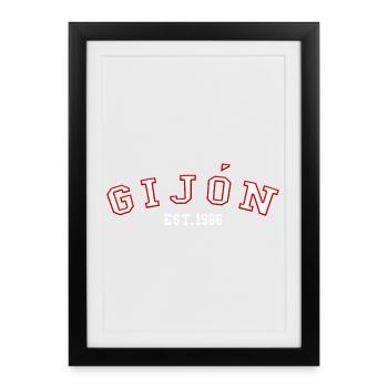 Gijón Est. 1986 - Framed poster (27 × 37 cm) - black - Front