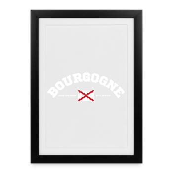 Bourgogne Pour Toujours Et A Jamais T-Shirt Cad... - Affiche encadrée (27 × 37 cm) - noir - Devant