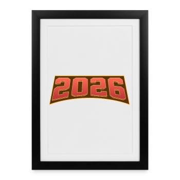 2026 - Affiche encadrée (27 × 37 cm) - noir - Devant
