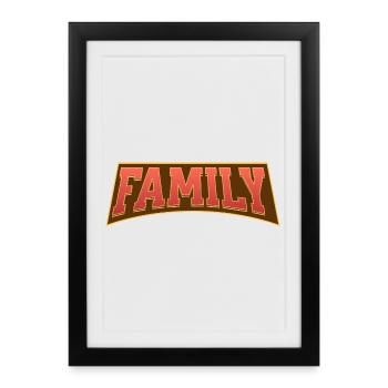 Famille - Affiche encadrée (27 × 37 cm) - noir - Devant