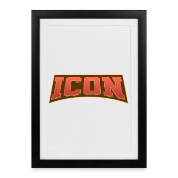 Icône - Affiche encadrée (27 × 37 cm) - noir - Devant