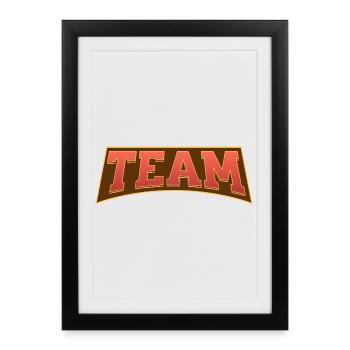 Team - Framed poster (27 × 37 cm) - black - Front