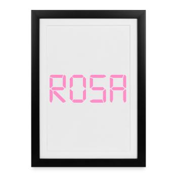 Rose - LCD - Affiche encadrée (27 × 37 cm) - noir - Devant