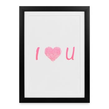 i LOVE YOU - Framed poster (27 × 37 cm) - black - Front