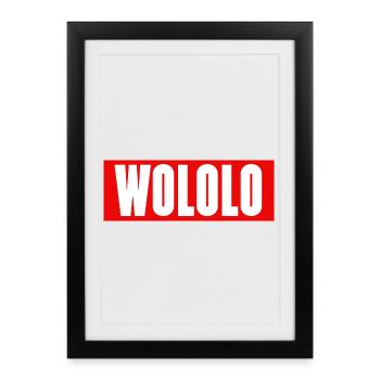 Wololo - 1 - Mobii_3 Edition - Red&White - Framed poster (27 × 37 cm) - black - Front