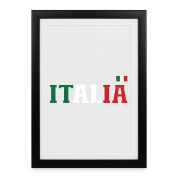 Italy Flag - Framed poster (27 × 37 cm) - black - Front