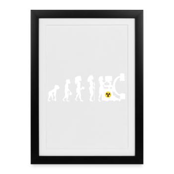 Humour Manip Radio de bloc pour femme Radiologie - Affiche encadrée (27 × 37 cm) - noir - Devant