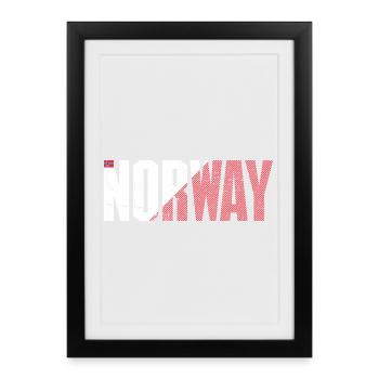 Bannière nordique Nordway Bold - Affiche encadrée (27 × 37 cm) - noir - Devant