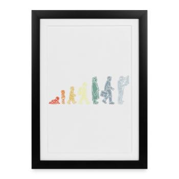 Electrician Life Cycle - Framed poster (27 × 37 cm) - black - Front