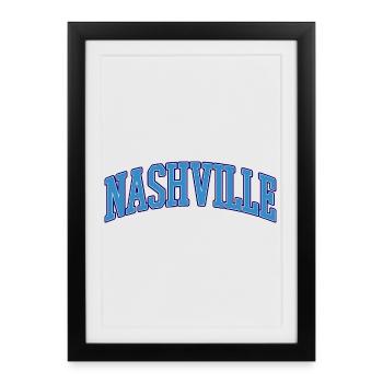 Nashville Varsity Lettering - Framed poster (27 × 37 cm) - black - Front
