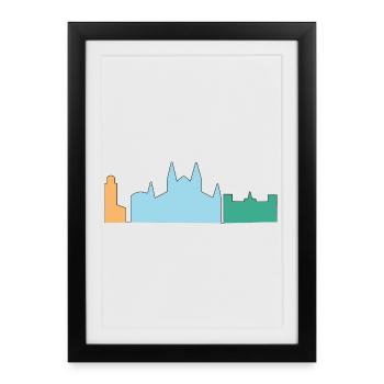 Majorca - Framed poster (27 × 37 cm) - black - Front