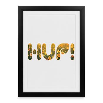 HUP in the flower field - Framed poster (27 × 37 cm) - black - Front