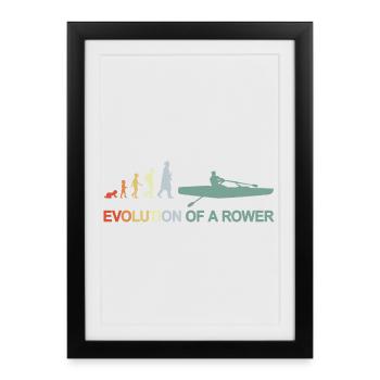 Development of a rower - Framed poster (27 × 37 cm) - black - Front
