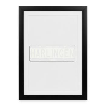 T-Shirt Harlingen Hoodie Ijsselmeer Holland - Affiche encadrée (27 × 37 cm) - noir - Devant