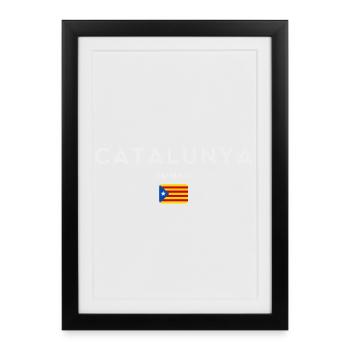 Flag of Catalonia, Catalan pride - Framed poster (27 × 37 cm) - black - Front