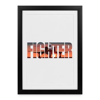 Fighter F-4 Phantom - Framed poster (27 × 37 cm) - black - Front