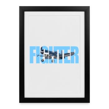 Fighter F4U Corsair - Framed poster (27 × 37 cm) - black - Front