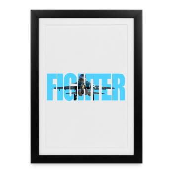 Fighter Su-34 - Framed poster (27 × 37 cm) - black - Front