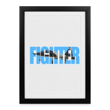 Chasseur T-38 Talon - Affiche encadrée (27 × 37 cm) - noir - Devant