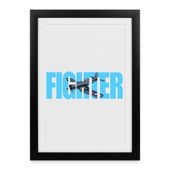 Fighter F4U Corsair - Framed poster (27 × 37 cm) - black - Front