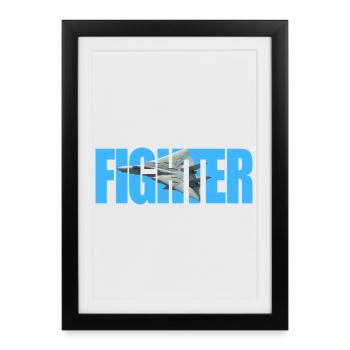 Fighter F-14 Tomcat - Framed poster (27 × 37 cm) - black - Front
