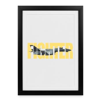 Fighter F-14 Tomcat - Framed poster (27 × 37 cm) - black - Front