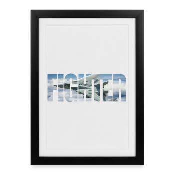 Fighter F-14 Tomcat - Framed poster (27 × 37 cm) - black - Front