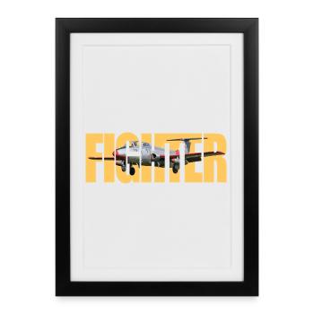 Chasseur L-29 Delfin - Affiche encadrée (27 × 37 cm) - noir - Devant