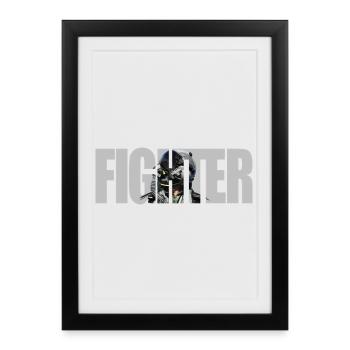 Fighter - Framed poster (27 × 37 cm) - black - Front