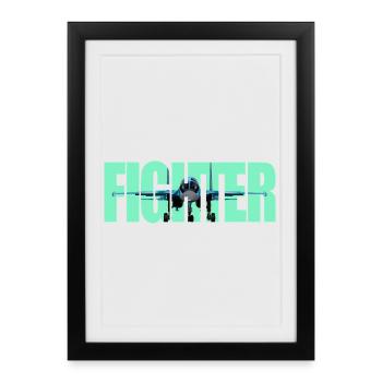 Fighter Su-34 - Framed poster (27 × 37 cm) - black - Front
