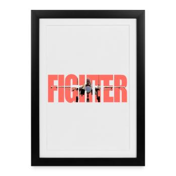 Fighter Su-30SM - Framed poster (27 × 37 cm) - black - Front