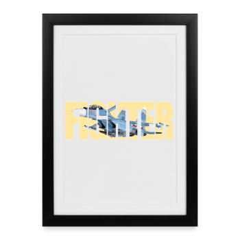 Fighter Su-30SM - Framed poster (27 × 37 cm) - black - Front