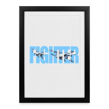 Fighter Su-30SM - Framed poster (27 × 37 cm) - black - Front