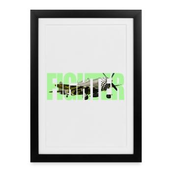 Fighter P-47 Thunderbolt - Framed poster (27 × 37 cm) - black - Front