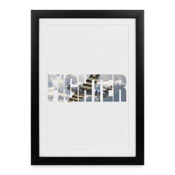 Chasseur P-47 Thunderbolt - Affiche encadrée (27 × 37 cm) - noir - Devant