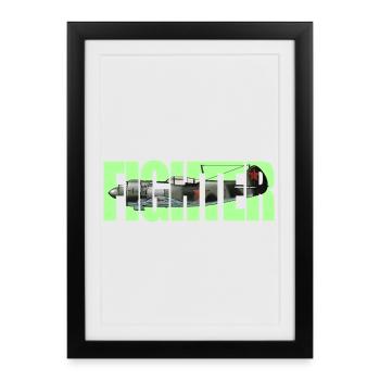 Fighter La-5 - Framed poster (27 × 37 cm) - black - Front