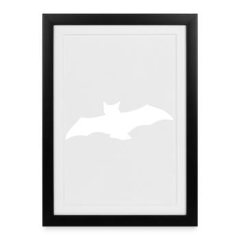 Bat Gothic : symbole de la nuit et de la liberté - Affiche encadrée (27 × 37 cm) - noir - Devant