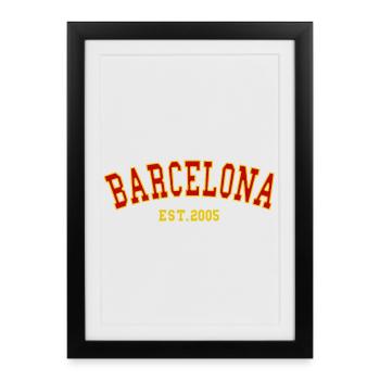 Barcelona_Est_2005 - Affiche encadrée (27 × 37 cm) - noir - Devant