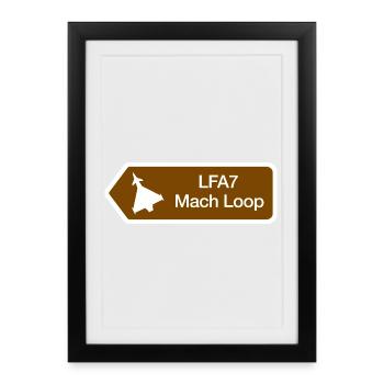 Panneau routier de la zone de vol à basse altitude 7 - Affiche encadrée (27 × 37 cm) - noir - Devant