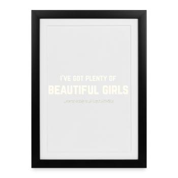 Beautiful Girls stockées sous forme de JPG et PNG - Affiche encadrée (27 × 37 cm) - noir - Devant