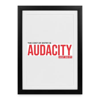 Audacity Courage to Leap - Framed poster (27 × 37 cm) - black - Front