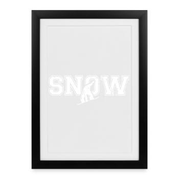 Snowboard Snow Snowboarding - Framed poster (27 × 37 cm) - black - Front