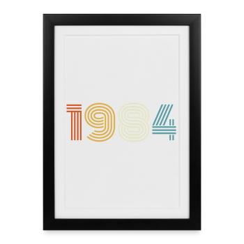 1984 Gift 1984 Vintage 1984 - Framed poster (27 × 37 cm) - black - Front