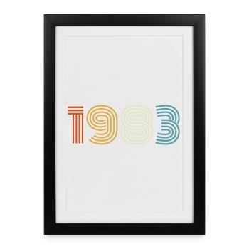 1983 Gift 1983 Vintage 1983 - Framed poster (27 × 37 cm) - black - Front