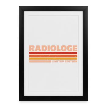 Radiologue Radiologue Radiologie Radiologue - Affiche encadrée (27 × 37 cm) - noir - Devant